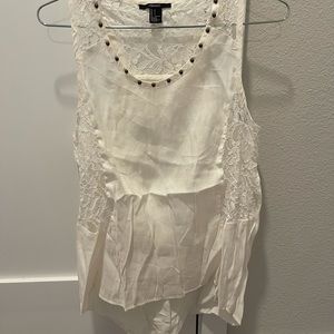 Forever 21 white top with lace panels
